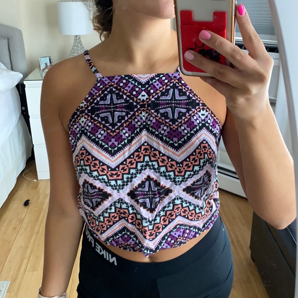 Express summer top open back with tie size small